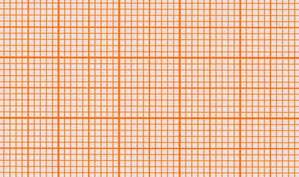 Orange graph paper texture with bold major divisions around smaller grid squares, a blank engineering paper background with visible fibers for measured drawings and math diagrams