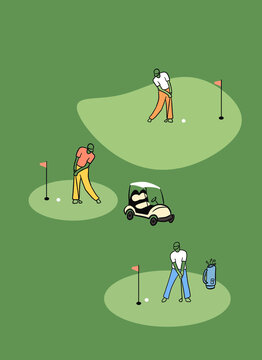 Golf Players on a golf course
