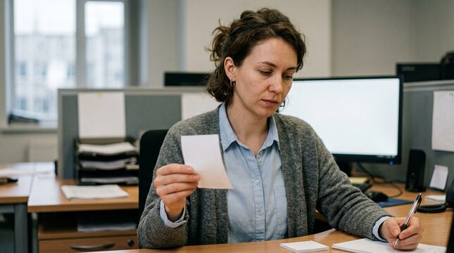 Employee reviewing a business trip internet access fee receipt
