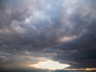 Fototapeta premium clouds at sunset before a storm