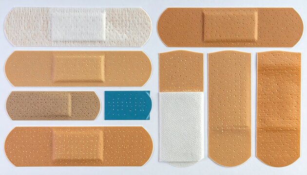 Medical adhesive bandage plasters collection