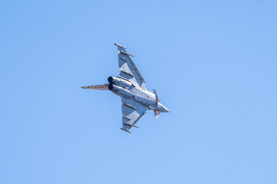 Eurofighter warplane in flight