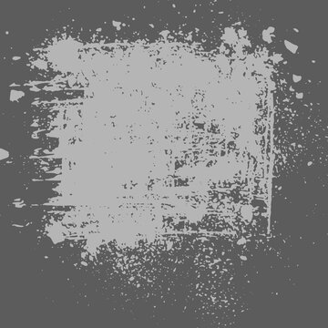 Distressed Grunge Frame Texture with Ink Splatter Border and Blank Center Vector Background. Editable.