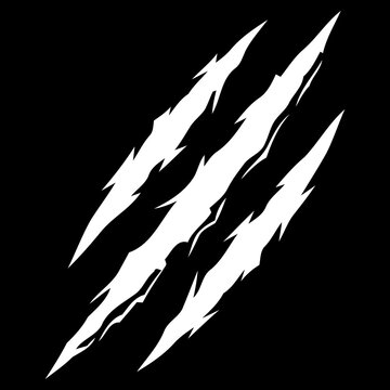 Mockup animal claw scratch marks ripped slash graphic element