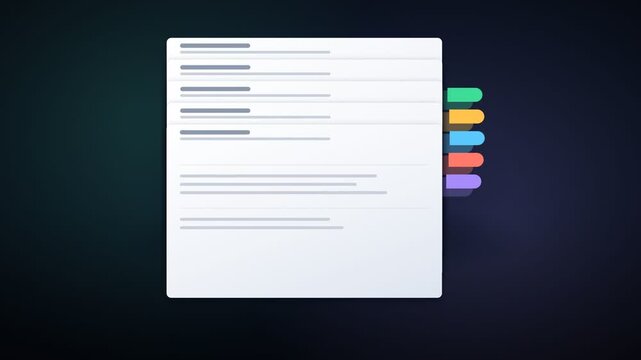 Animated UI Card with Sliding Color Tabs