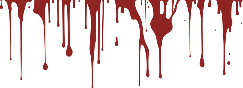 Illustration of blood dripping downward