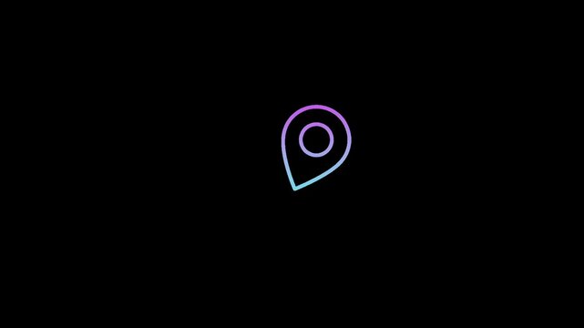 3D Animated Map Pointer Pin for GPS Navigation, Travel Geo Location, and Address Placement Concept