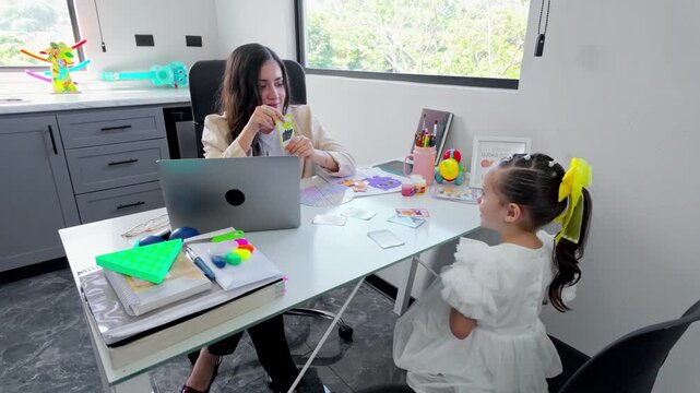 Child psychologist engaging in play therapy with a young girl