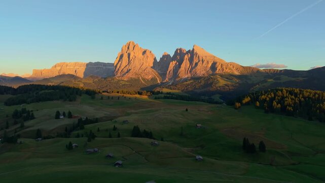 Seiser Alm Sonnenuntergang Herbst - S&uuml;dtirol - Dolomiten - alpe di siusi