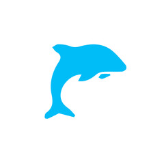 Blue Dolphin Icon – Ocean Marine Animal Vector Illustration © MDMEHEDIHASAN