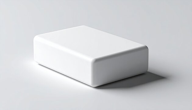 White rectangular eraser for school, office and stationery use