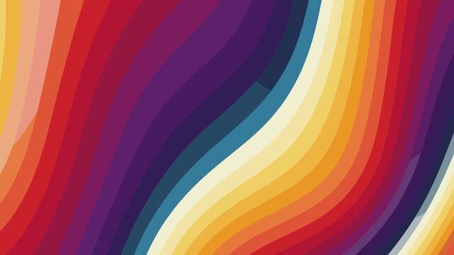 Abstract background animation with rainbow