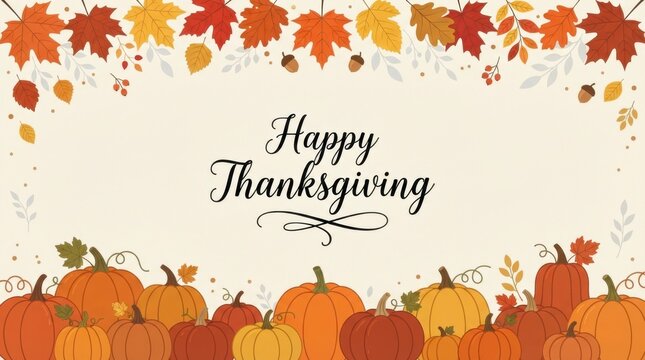 Happy Thanksgiving Pumpkin Card