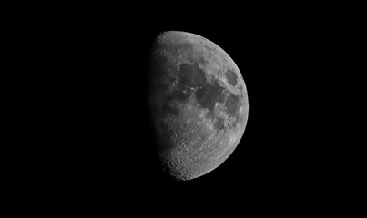 Crescent moon isolated on black background © dule964