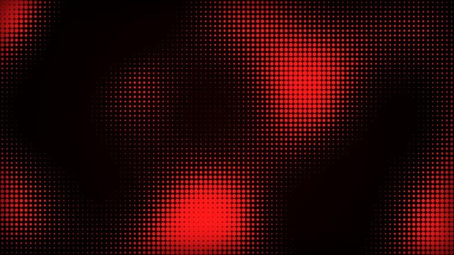 Abstract red and black halftone pattern background with dotted wave texture for digital design and technology concepts