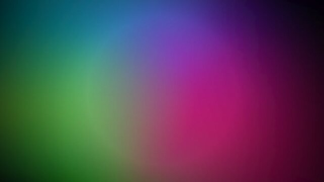 Abstract soft gradient background with smooth transition from green to deep purple and magenta colors