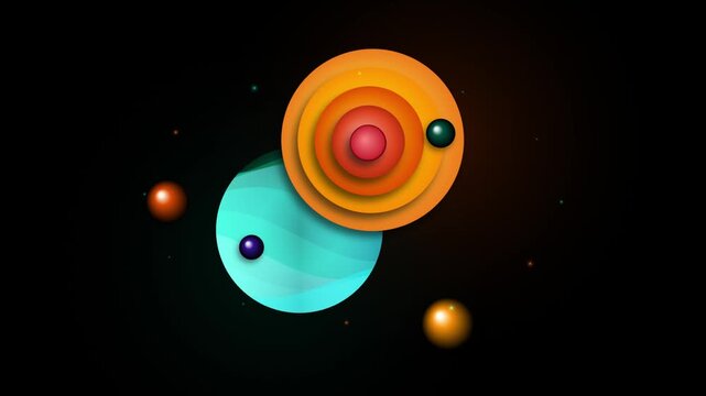 Abstract Chroma Dynamic Gyroscopic Orbs Seamless Motion Loop 4K