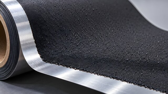 Lithium battery electrode black active material coating on metal foil roll