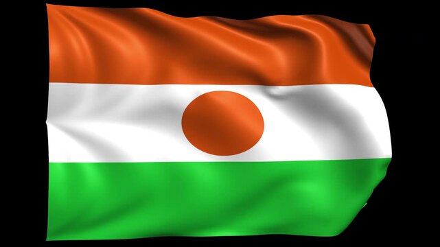 4K_Niger Flag_Keyed_Loop