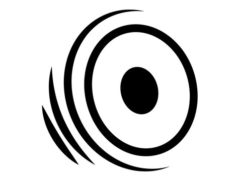 Spiral Sound Wave Icon Audio Speaker Vibration Symbol