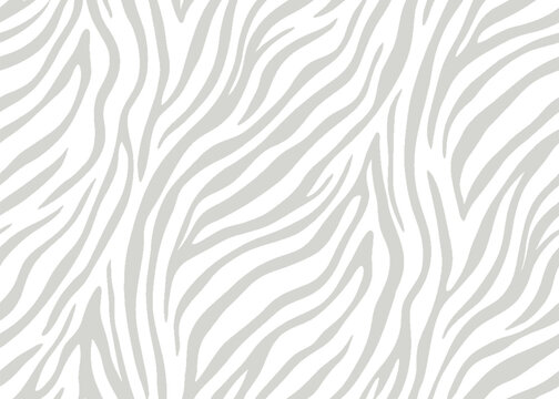 Zebra stripe seamless pattern in soft beige and white color palette.