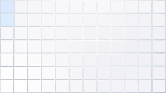 Minimalist grid of neat square tiles with soft lighting and subtle blue accent on upper left corner