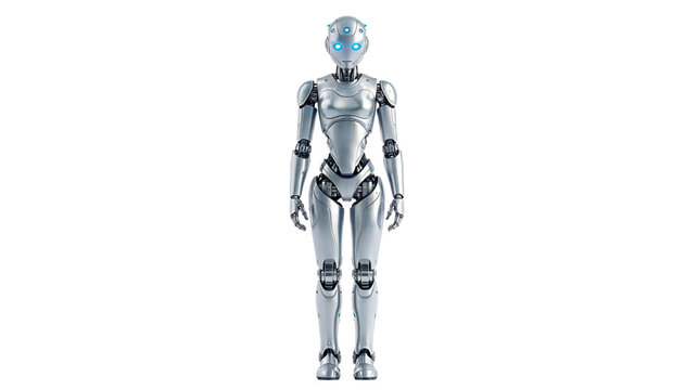 Humanoid Robot PNG Transparent Background Cutout