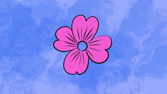Colorful Pink Flower Animation Motion Graphic
