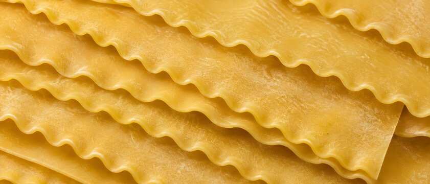 Wavy Lasagna Pasta Closeup