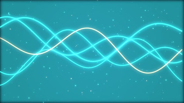 Abstract Blue Winter Christmas Background with Flowing Lines, Snowflakes, Glowing Stars and Festive Holiday Decorations for Seasonal Wallpaper and Greeting Card Design