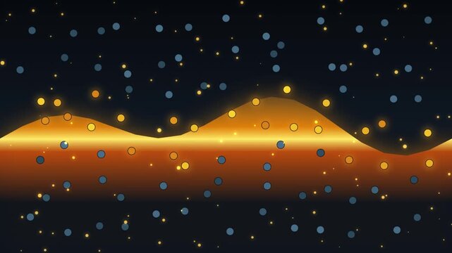 Magical Night Sky with Glowing Stars Abstract Blue Space Background Winter Christmas Holiday Wallpaper Vector Illustration
