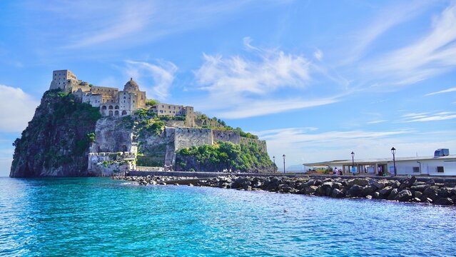 Aragonese Castle and Causeway to the Tidal Island, Ischia, Itayl