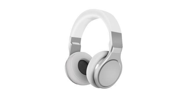 white headphones, over ear headphones, wireless headphones, audio headset, white headphones PNG, PNG