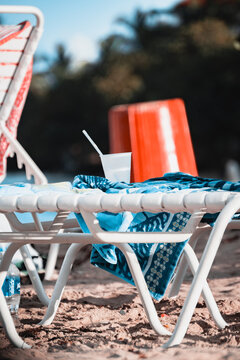 beach chairs on the beach