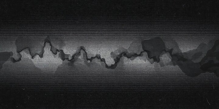 Abstract grunge background with horizontal lines and dark ink stains, distressed texture for artistic design projects