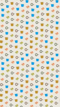 Kitchen Utensils and Cooking Items Pattern