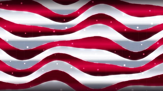 American Flag Background with Red and White Stripes, Patriotic United States National Symbol, Waving Banner Design and Freedom Concept for Decorative Backgrounds