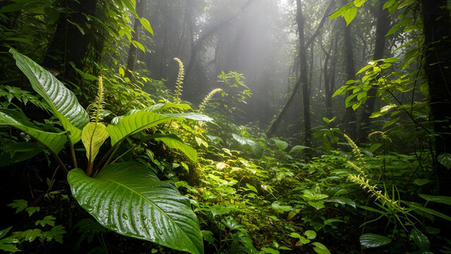 LushGreenRainforestFloorWithSunlightBeams.