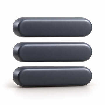3D Hamburger Menu UI Icon