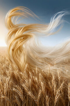 The wind is visualized as golden threads rippling through a wheat field to celebrate Thanksgiving.