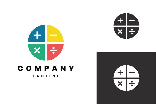 Math Symbols Education Logo Design Template