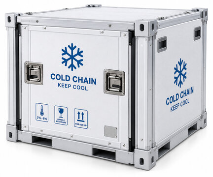 Close-up of multilayer thermal packaging materials and coolant packs