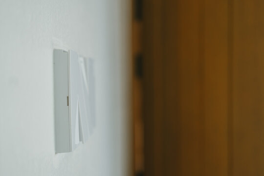 White light switch wall electrical control room indoor house