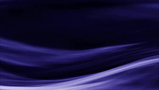 Abstract dark blue background with smooth flowing wave lines and soft light.