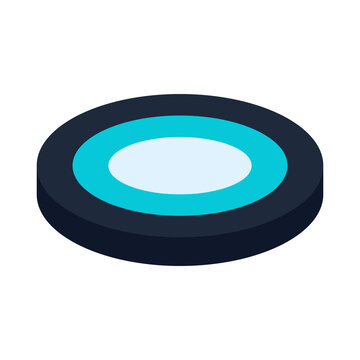 3D Futuristic Sci-Fi Portal Ring Base Icon