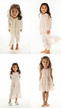 A col of little girl in white dress background layers gesture elements illustration style movement composition frame backgrounds creative design cartoonish motion depth colorful scene