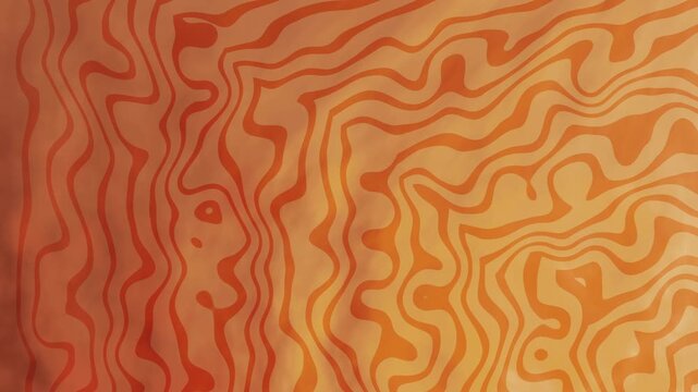 Warm autumn orange and yellow abstract wavy lines texture. Seamless motion background perfect for elegant seasonal ads and creative designs.
