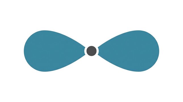 Dumbbell shaped p orbital electron cloud for molecular orbital theory and chemistry education