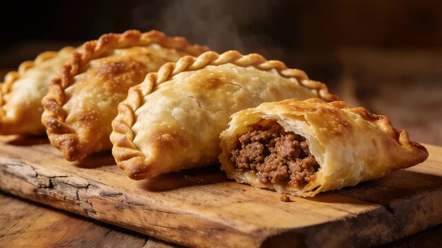 close up empanadas natchitoches meat pie spanish food video