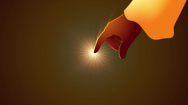 Biblical motion graphic depicting God creating light in first day, Let there be light, Bible seven days of creation story in the book of Genesis